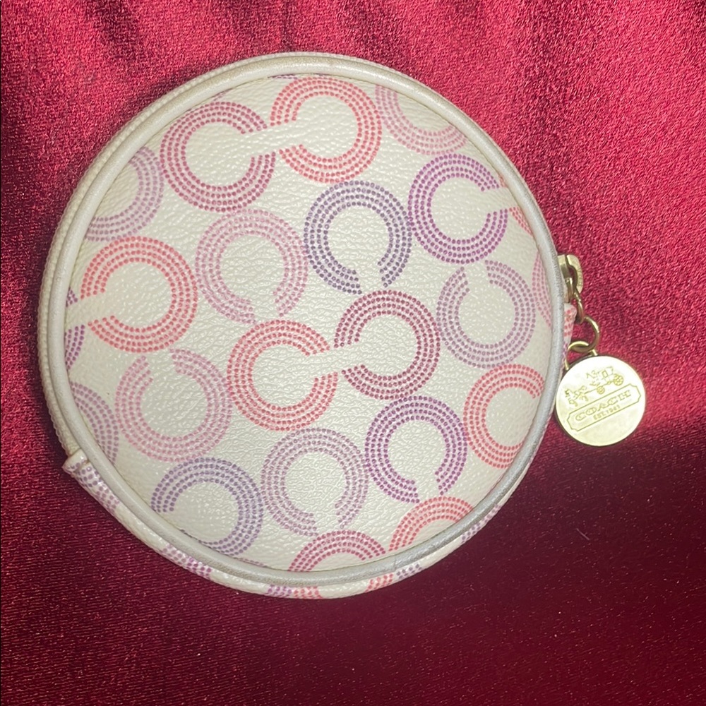 Coach Multicolor Circle Pattern Key & Card Holder… - image 3
